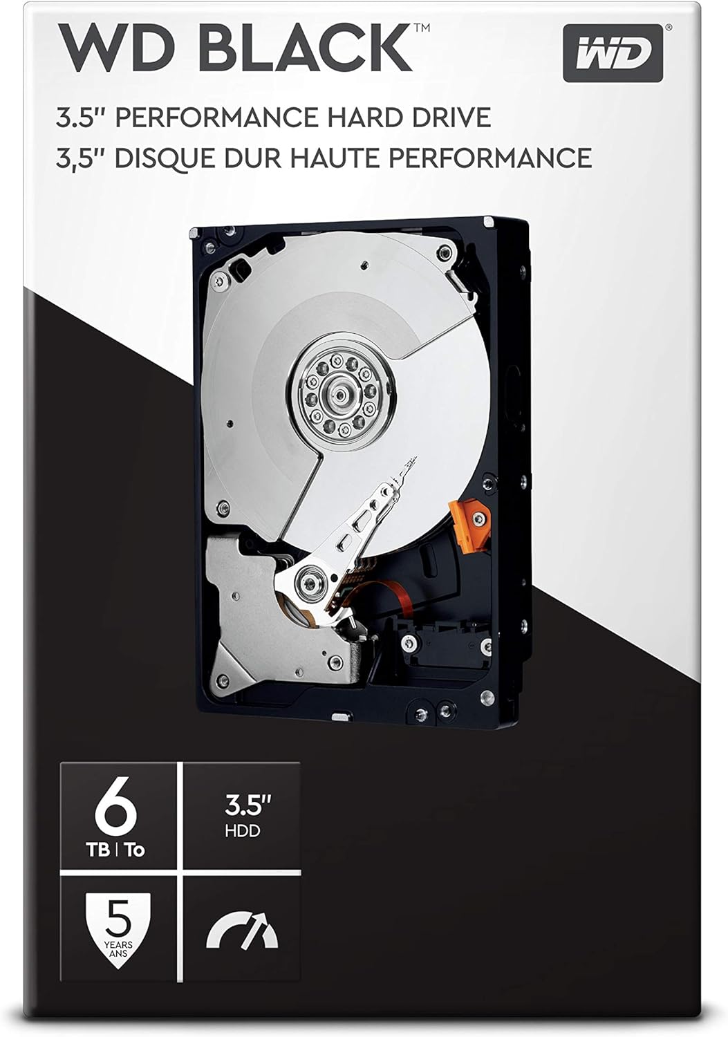 WD_Black 6TB Performance 3.5 Internal Hard Drive - 7200 RPM Class, SATA 6 Gb/s, 256MB Cache