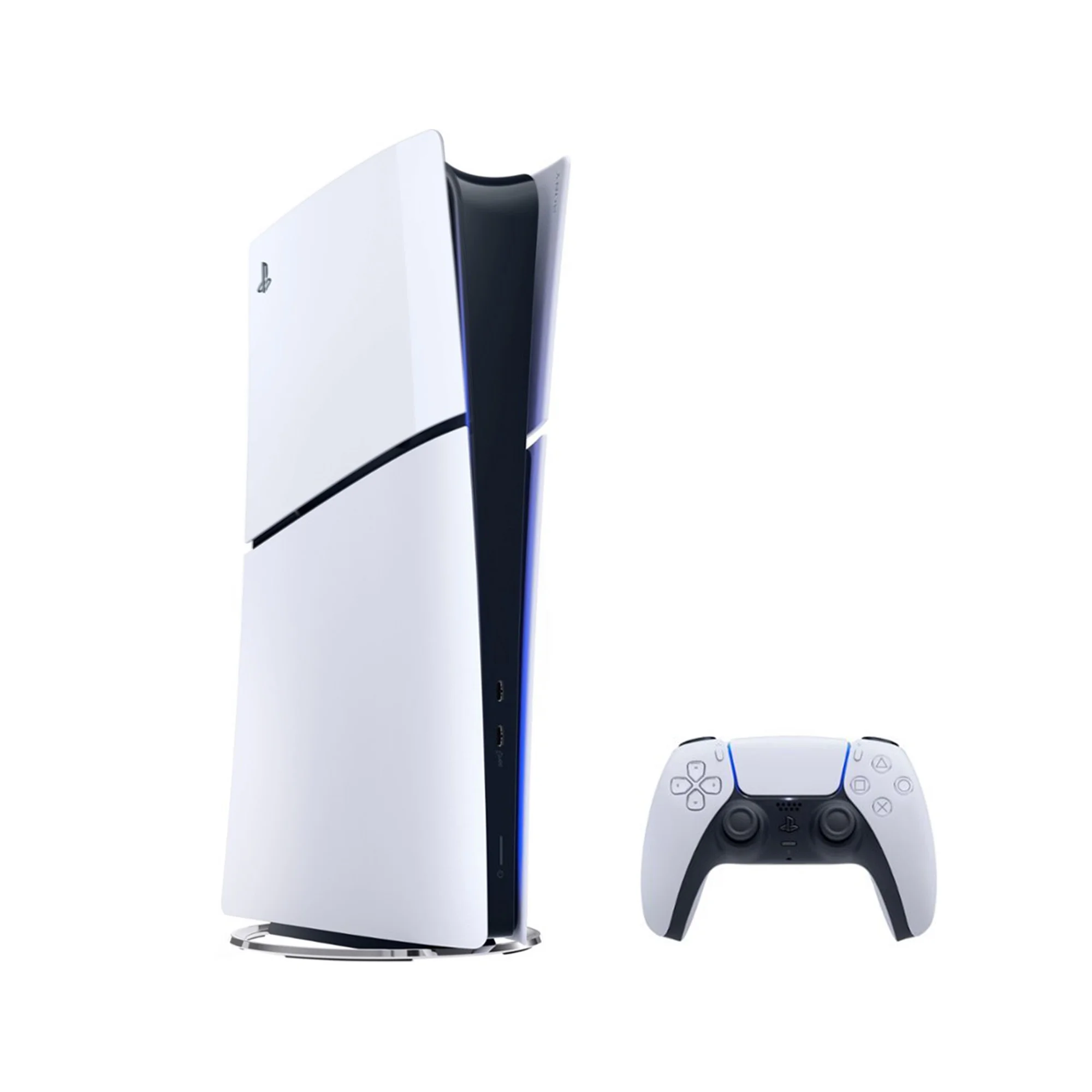 2023 New PlayStation 5 Slim Digital Edition Bundle with Two Controllers White and Nova Pink Dualsense and Mytrix Controller Case - Slim PS5 1TB PCIe SSD Gaming Console