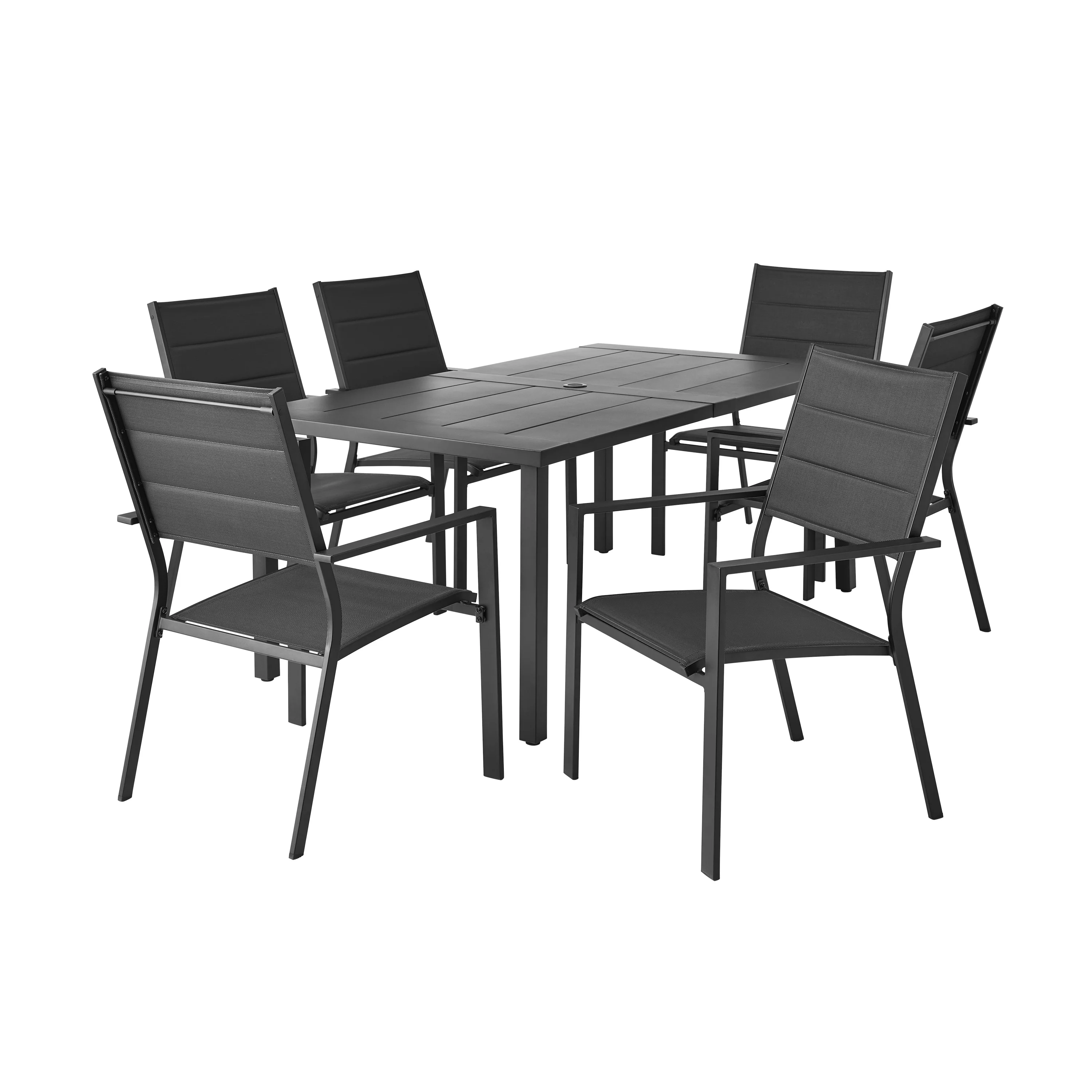 Mainstays Dashwood 7-Piece Outdoor Patio Dining Set, Black