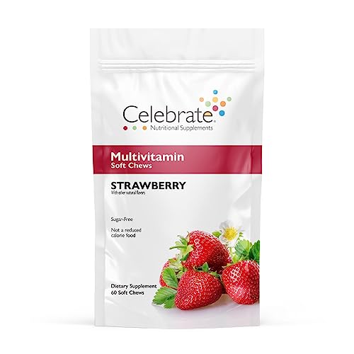 Celebrate Vitamins Bariatric Multivitamin Soft Chews, Strawberry/Orange/Cherry, Multivitamin Chewable for Post Bariatric Surgery Patients, Variety pack, 180 count
