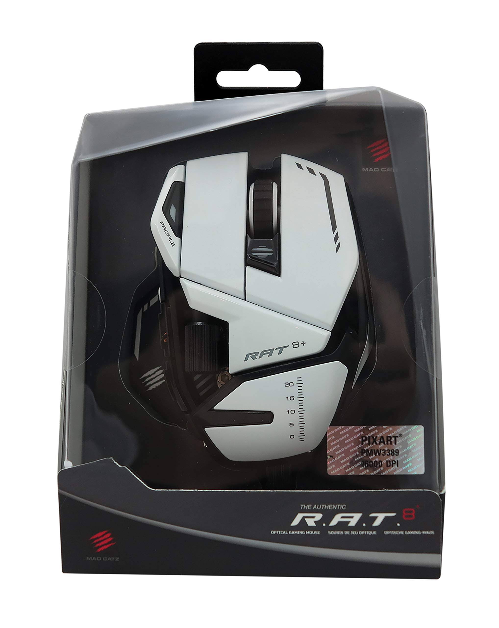 Mad Catz The Authentic R.A.T. 8+ Optical Gaming Mouse - White