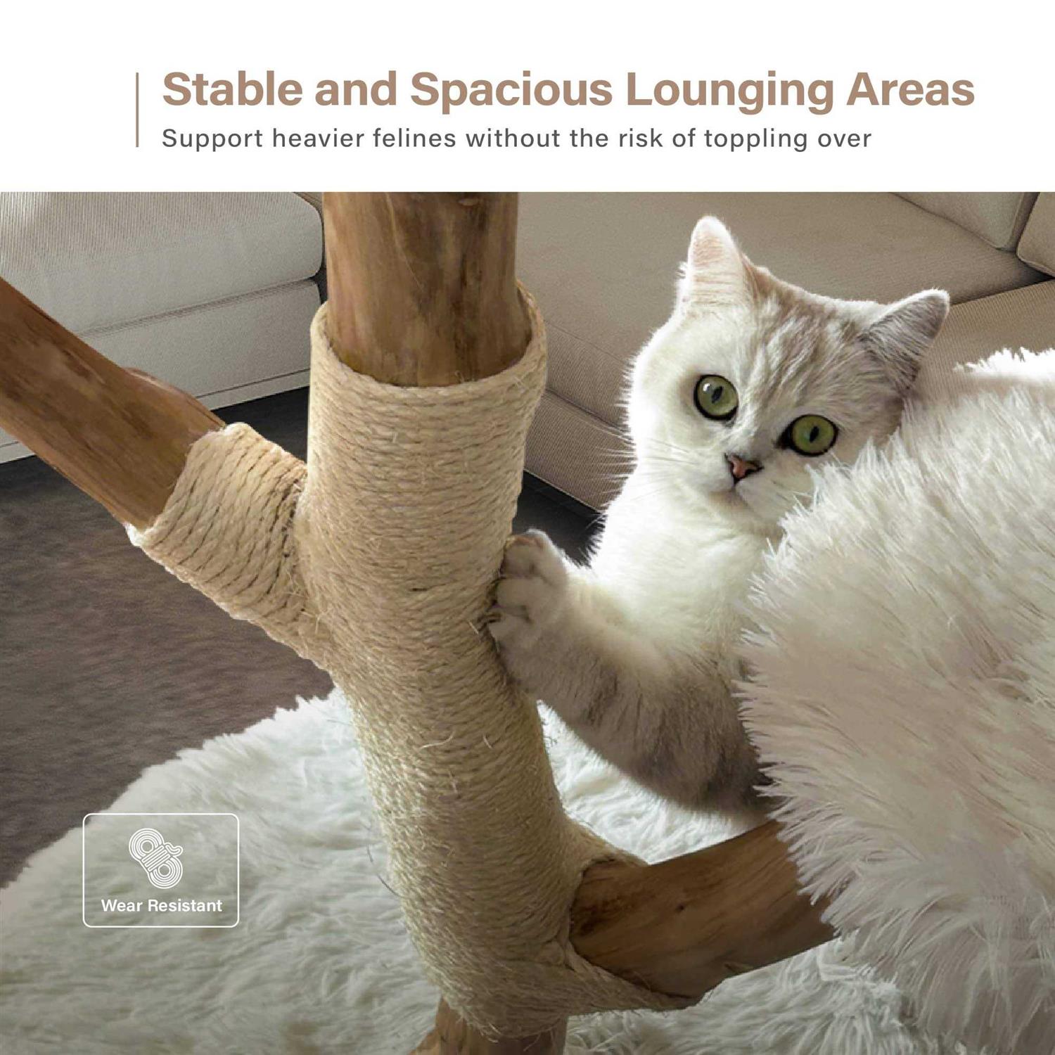 Injollylives Modern Cat Tree Tower Wooden Cat Tower Heavy Duty Cat Trees - Pet Supplies online store