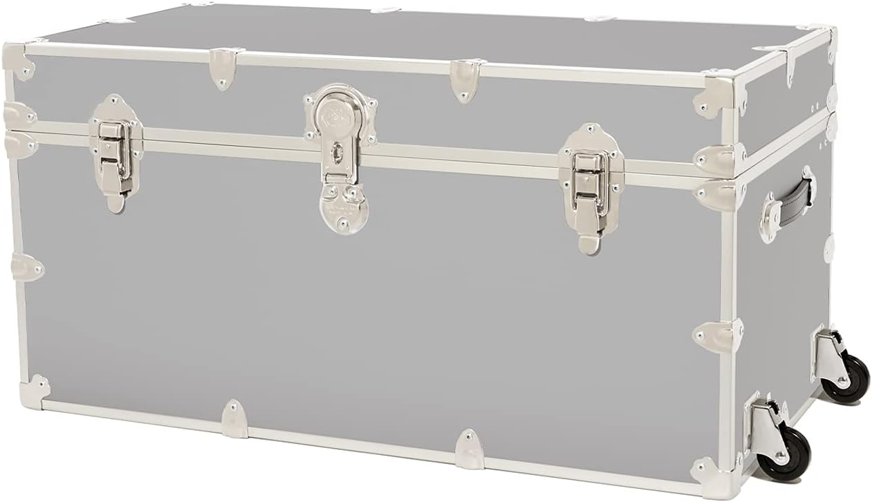 Rhino Trunk & Case Dorm Armor Trunk with Removable Wheels, College, Home & Office Storage 35x17x17 (Royal Blue)