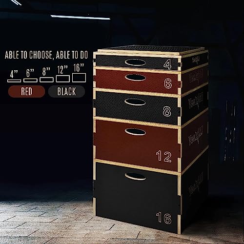 Yes4All Stackable Wood Plyometric Box for Jump Training, Jump Boxes for Home Gym Exercise, Fitness and Conditioning