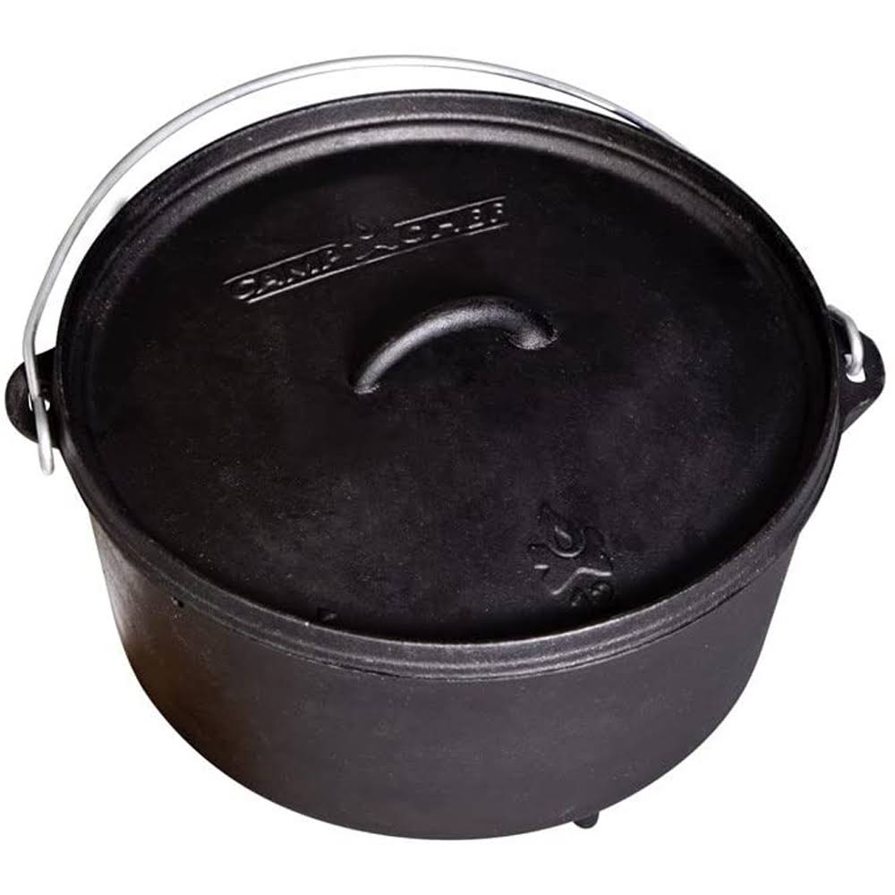 Camp Chef 12 inch Cast Iron Deep Dutch Oven With True Seasoned Finish, Size: 8 qt