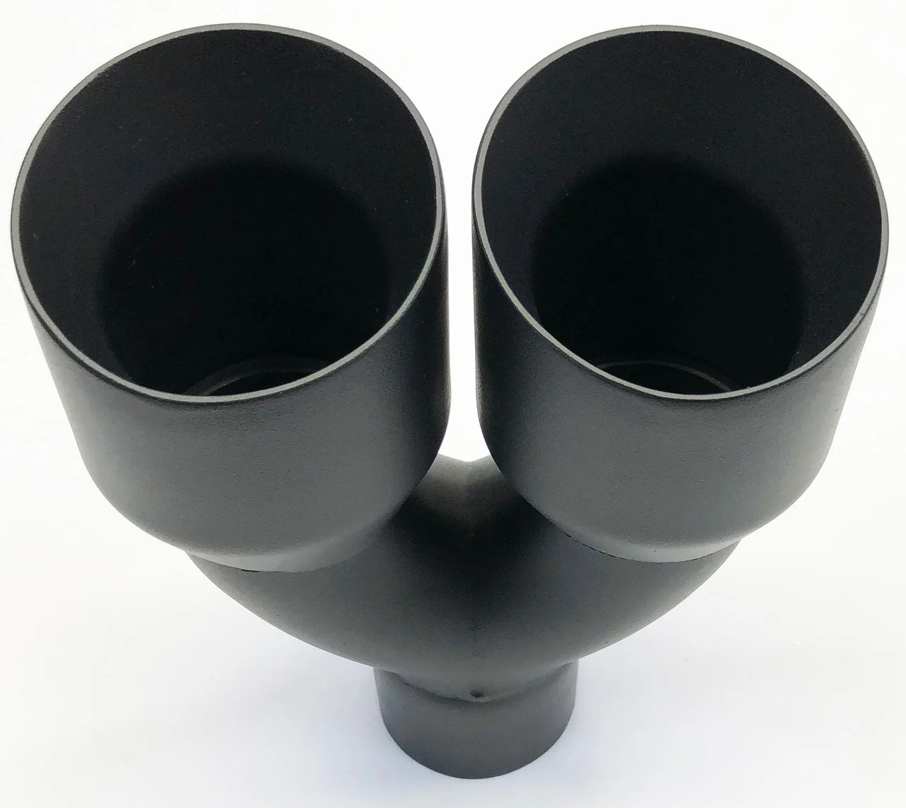 Exhaust Tip 2.50" Inlet 3.50" Outlet 9.50" long Dual Double Wall Matte Black Stainless  Wesdon Exhaust Tip