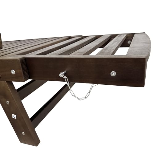Outdoor Adjustable Patio Wooden Expandable Daybed Sofa with Pillows, Solid Wood Chaise Lounge with Water-Resistant Cushions for Small Places (Gray)