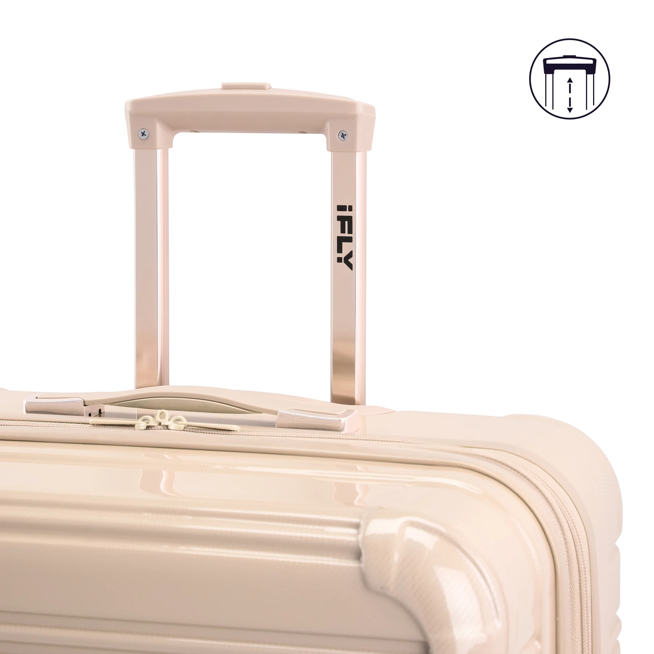 iFLY Hardside Fibertech Luggage 28" Checked Luggage, Champagne