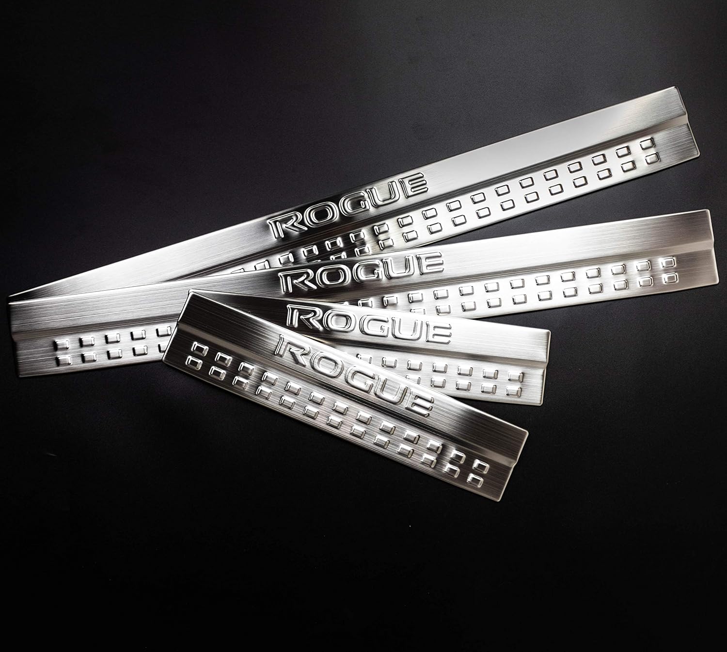 Weigesi Stainless Steel Door Sills Scuff Plate for Nissan Rogue 2014-2019 2020 Accessories Pack of 2