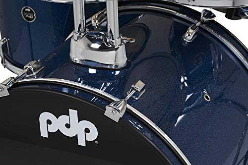 Pacific Drums Center Stage Complete Drumkit, 5 Drum Set, Iridescent Black Sparkle, 7x10, 8x12, 14x16 Floor, 16x22 Kick, 5x14 Snare (PDCE2215KTIB)