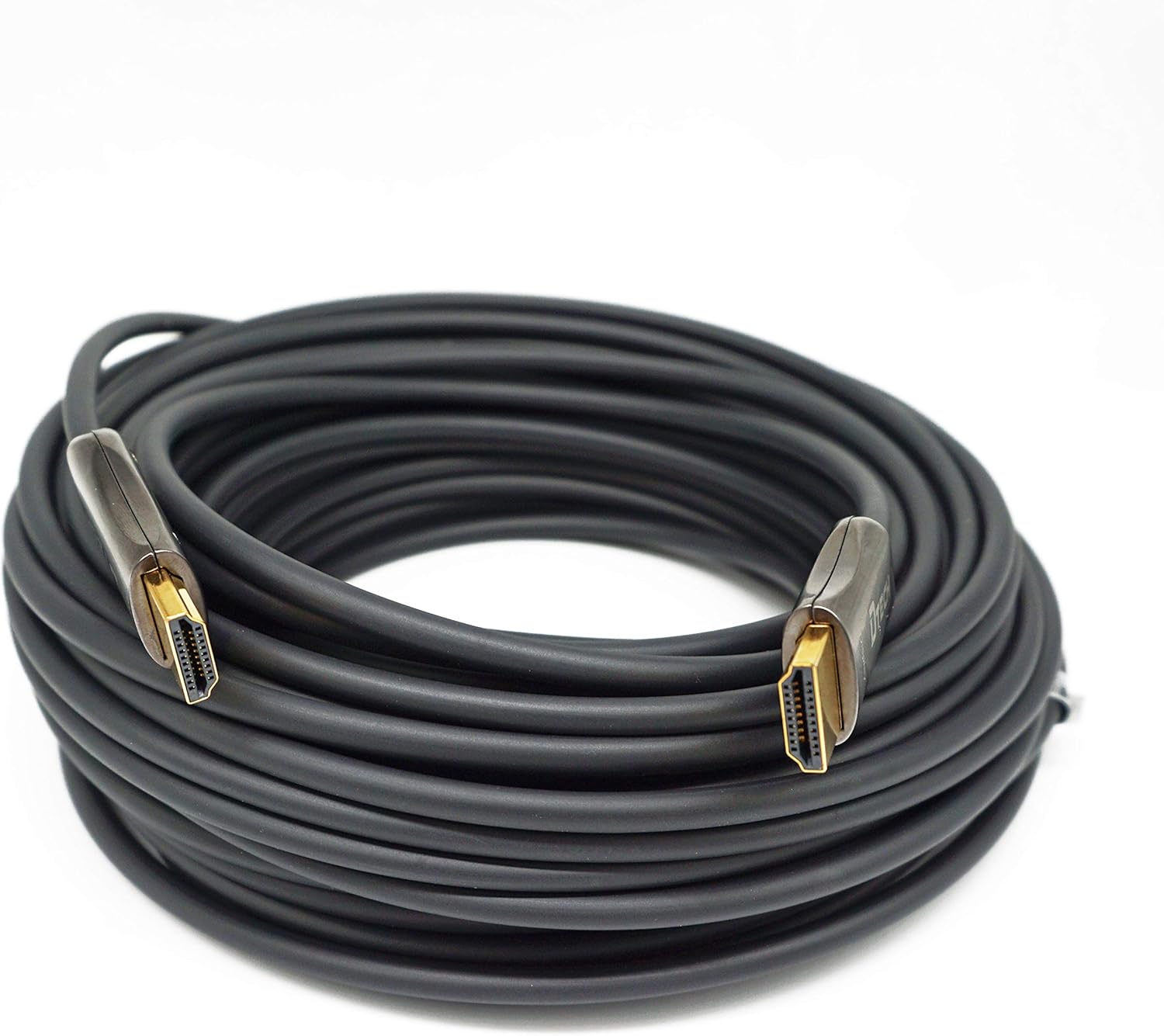 DTECH Ultra Slim Long Fiber Optic HDMI Cable 50 Feet 2.0 Supports 4K 60Hz 18Gbps High Speed Extra Thin UHD Cord for Projector Monitor Pack of 2