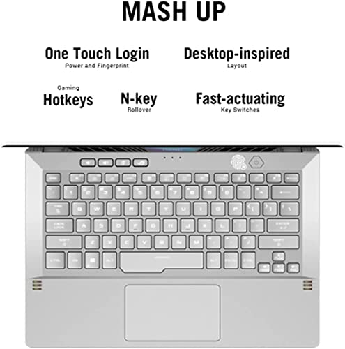 Asus ROG Zephyrus G14 VR Ready Gaming Laptop, 14" 144Hz Full HD IPS Display, 8 Cores AMD Ryzen 9 5900HS,NVIDIA GeForce RTX 3060, Moonlight White-Tikbot Accessories (16GB RAM |1TB PCIe SSD)