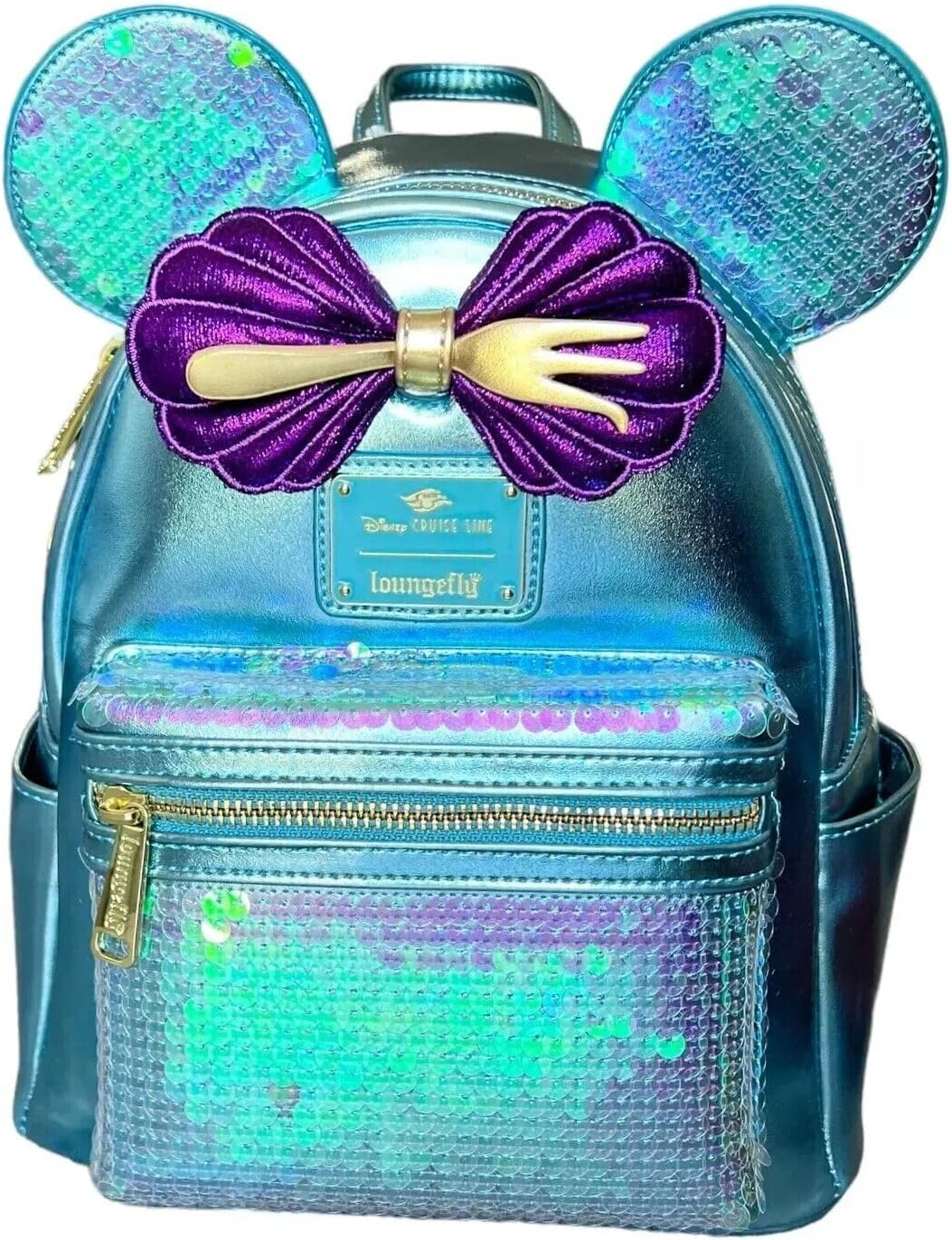 DCL Cruise Line Exclusive Ariel Little Mermaid Mini Backpack, Sea Green, 400940515020