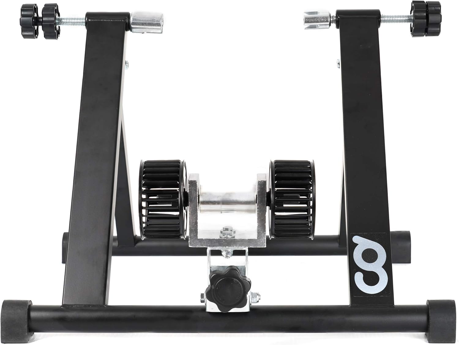 CyclingDeal Bicycle Bike Indoor Home Exercise Wind Resistance Trainer - Stationary Cycling Bike Training Stand for Indoor Riding Converter Mount - With Front Block Riser & Skewers - NOT for 29er Bikes Pack of 2
