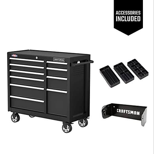 CRAFTSMAN 41" Rolling Tool Chest, 10-Drawer Steel Tool Cabinet with Drawer Trays and Paper Towel Holder (CMST341102RB)