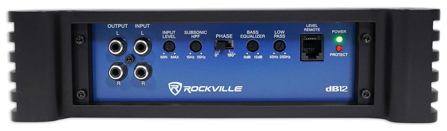 Rockville dB12 2000w Peak / 500w RMS Mono Car Amplifier + Amp Kit