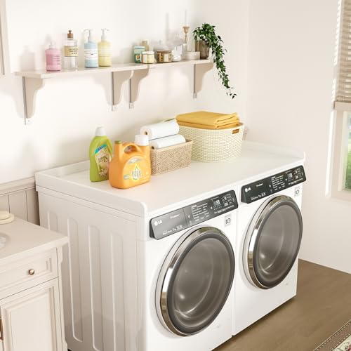 Ulif Over Washer and Dryer Countertop, Melamine Frosted Surface for Laundry Room Storage and Organization, 27.5" W x 54" L x 2.6" H