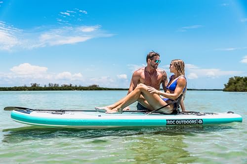 Roc Inflatable Stand Up Paddle Boards with Premium SUP Paddle Board Accessories, Wide Stable Design, Non-Slip Comfort Deck for Youth & Adults