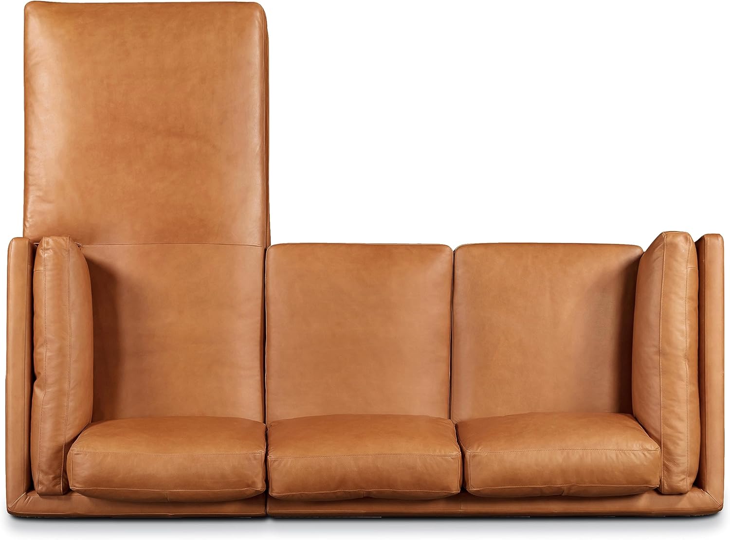 POLY & BARK Cadiz Right-Facing Sofa Sectional, 90 inches, Saddle Tan