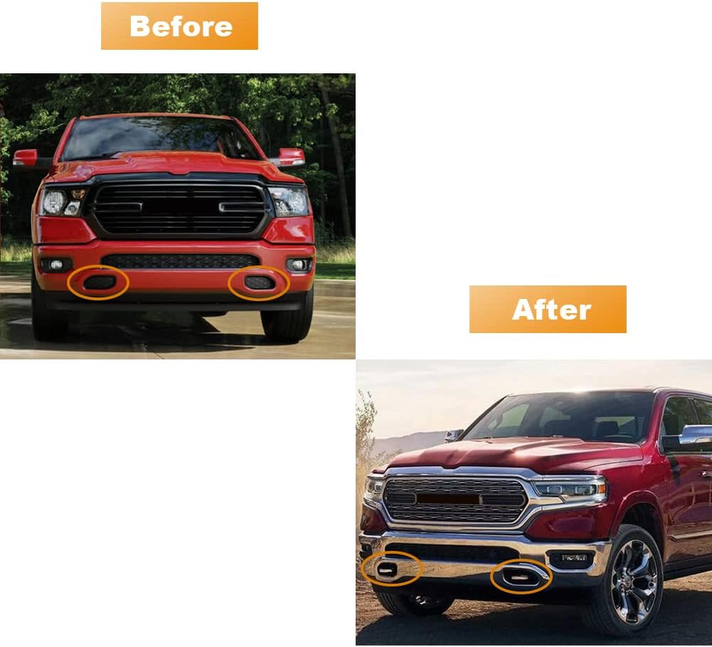 JDMON Compatible with Heavy Duty Front Tow Hook Dodge Ram 1500 2019 2020 2021 Left and Right Side with Hardware Replace 68288777AA 68288776AA Silver Forging Process