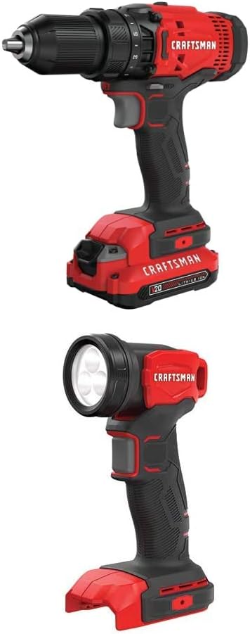 CRAFTSMAN V20* Cordless Drill/Driver Kit (CMCD700C1) Pack of 2