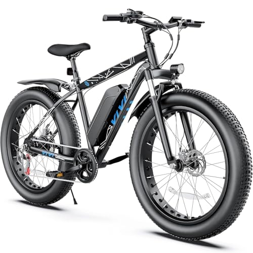 Vivi Electric Bike 26" x 4.0 Fat Tire Electric Bicycle, Peak 1000W Electric Mountain Bike, 25MPH Ebikes for Adults with 48V 13AH Removable Lithium-Ion Battery, Up to 60 Miles,UL 2849 Certified