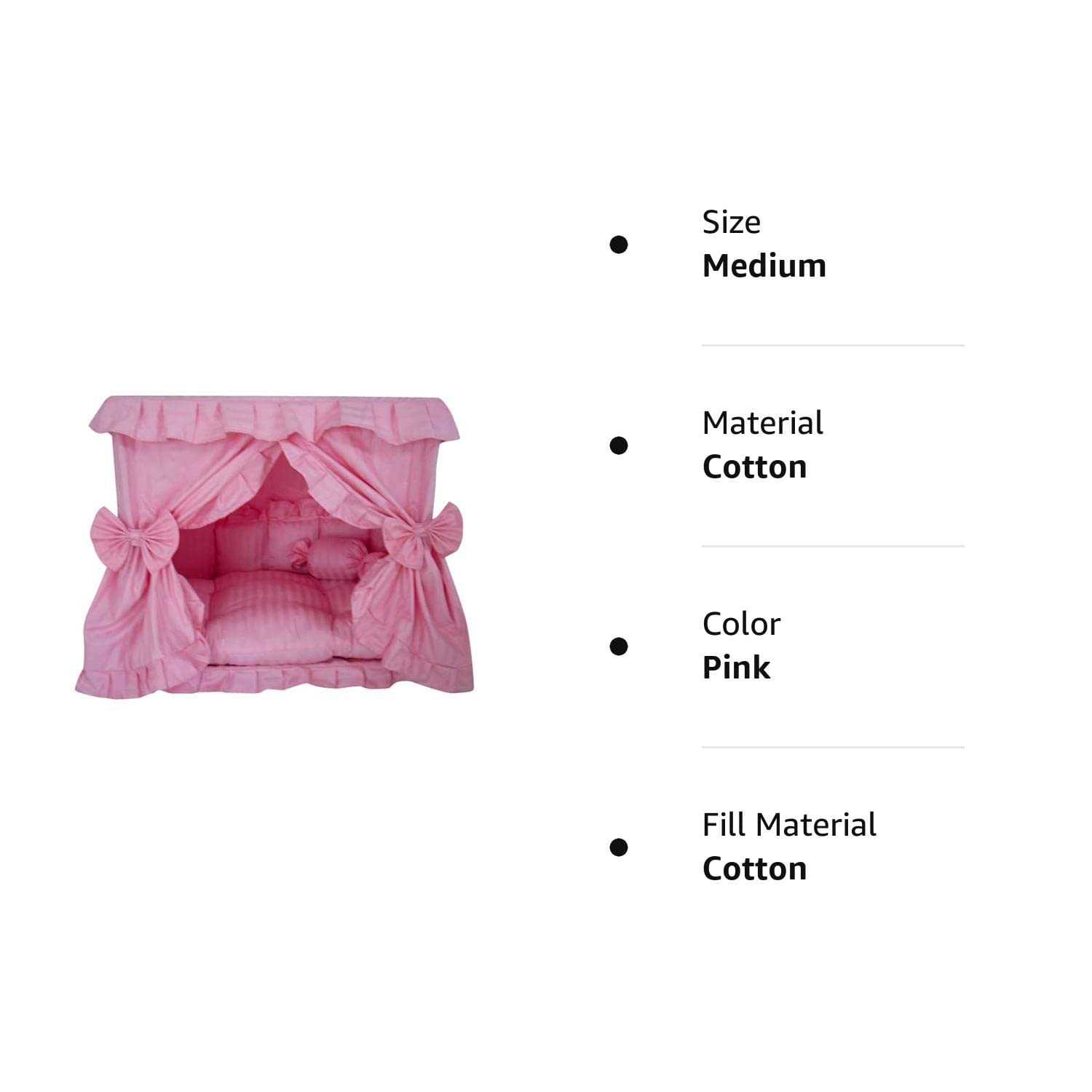 Princess Pink Pet Dog Handmade Bed House+1 candy Pillow - Pet Supplies online store