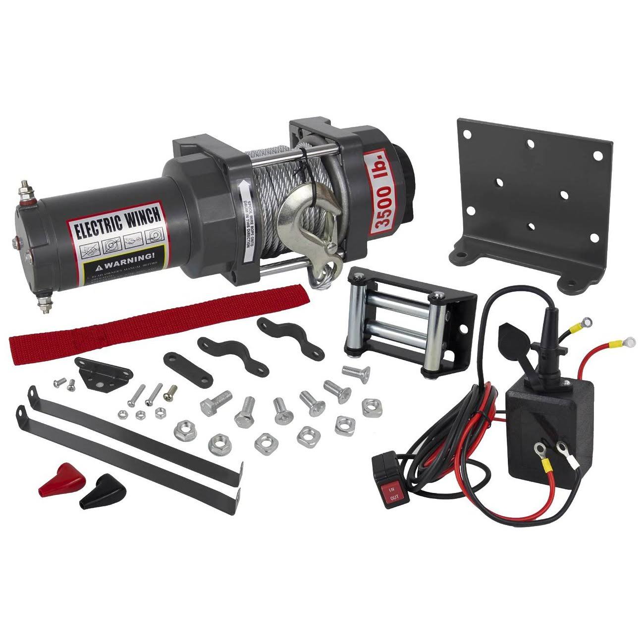 Rareelectrical 3500lb ATV Winch Assembly 08-14 Polaris RZR Razor ATV 1.21hp 166:1 Gear Ratio