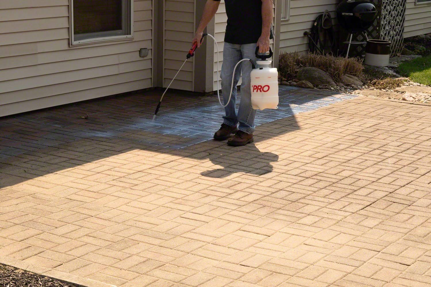 Masonrydefender Low Gloss Patio Paver Sealer, 1 Gal - Clear Water-Based Sealant for Natural Stone Surfaces, 1 Gallon