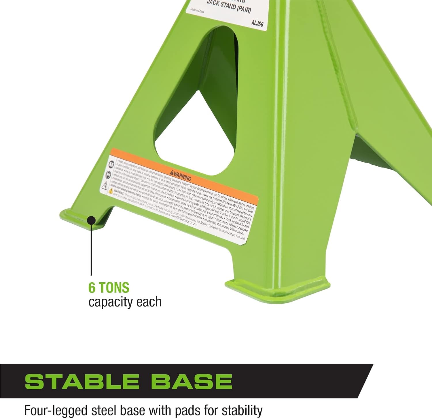 Arcan 3 Ton (6,000 lbs.) Hybrid Heavy Duty Aluminum and Steel Low Profile Floor Jack (A20001_A20004) and Arcan 6-Ton Steel Jack Stands (ALJS6)