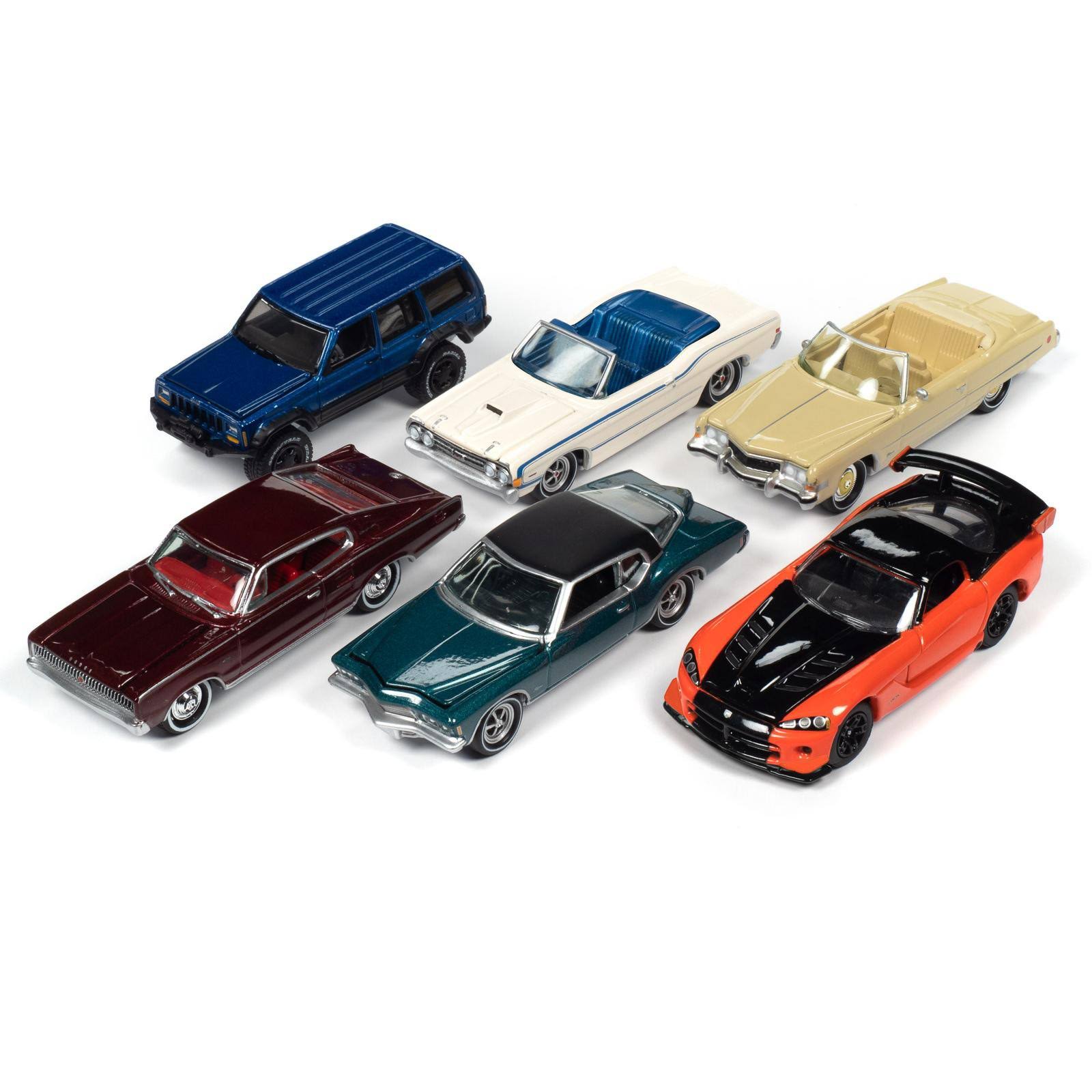 Classic Gold 2020 Release 1, Set A of 6 Cars Limited Edition to 3,000 Pieces 1/64 Diecast Model Cars by Johnny Lightning