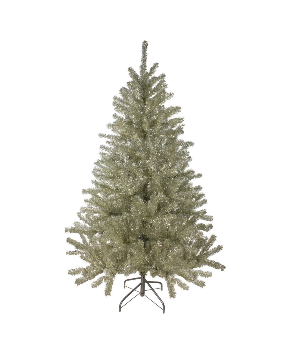 Northlight 6' Unlit Medium Sheer Champagne Tinsel Artificial Christmas Tree