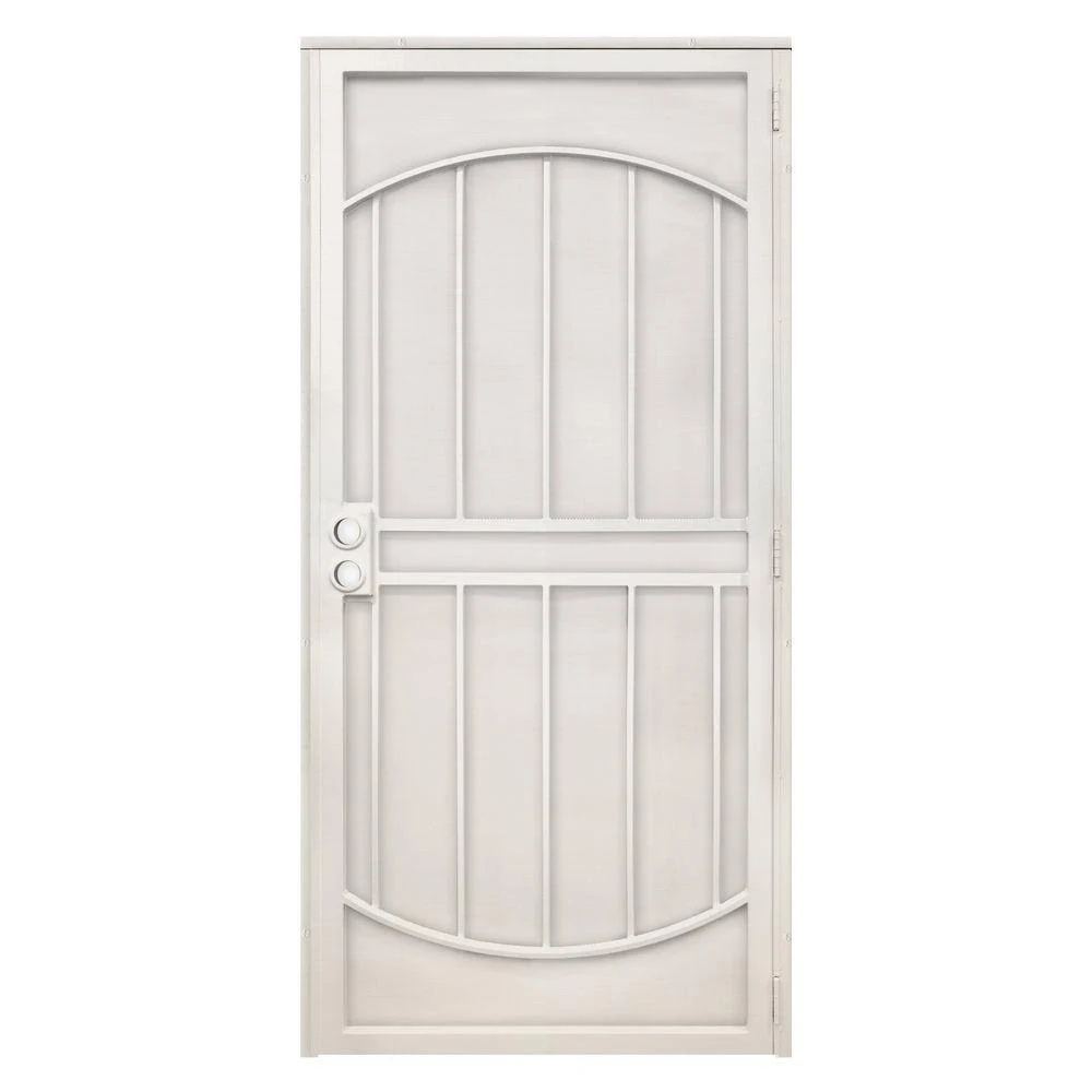 Titan 32 in. x 80 in. Arcada Navajo White Surface Mount Outswing Steel Security Door with Expanded Metal Screen, IDR06400322069