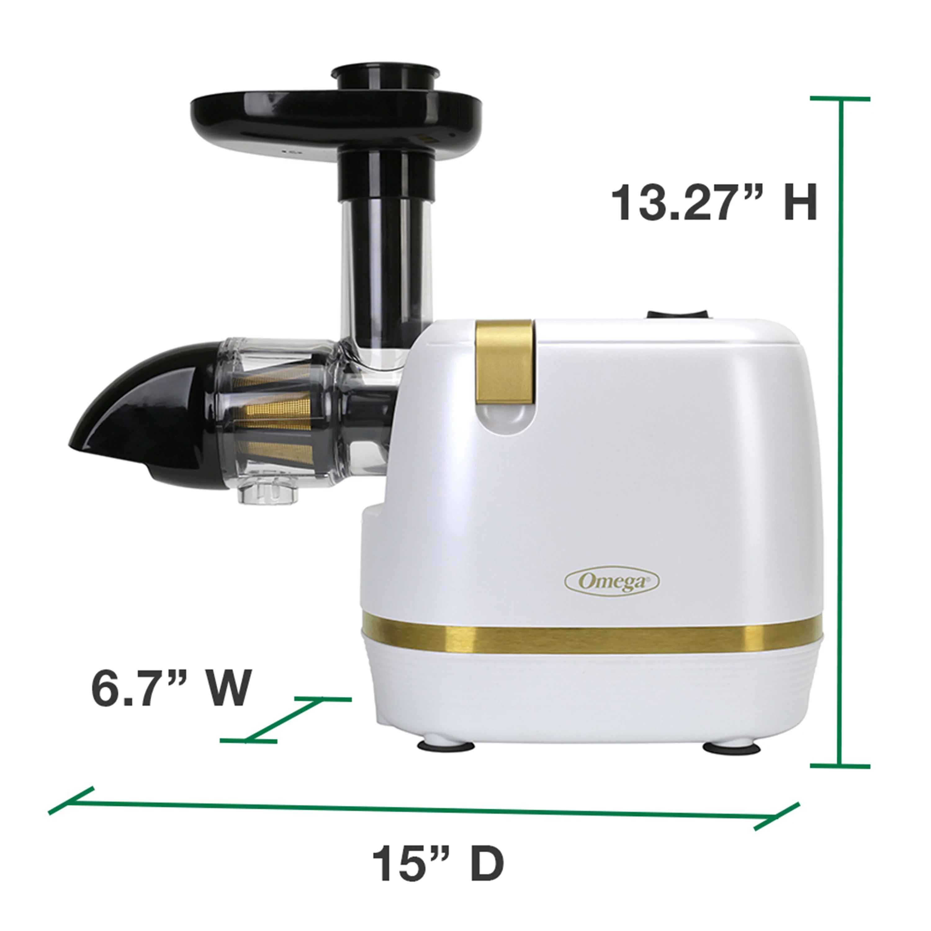 Omega Cold Press 365 Horizontal Compact Masticating Juicer, White