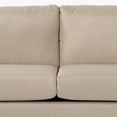 Casa Andrea Milano Modern Large Linen Fabric U-Shape Sectional Sofa, Double Extra Wide Chaise Lounge Couch