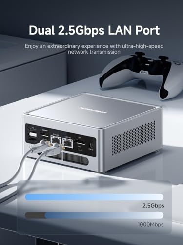 MINISFORUM UM880 Plus Mini PC with AMD Ryzen 7 8845HS(8C/16T, up to 5.1GHz),Mini Computer Radeon 780M Graphics 1TB PCIe4.0 SSD 32GB DDR5,OCuLink,Triple Display with HDMI+DP+USB4, 5xUSB Port,2.5G LAN