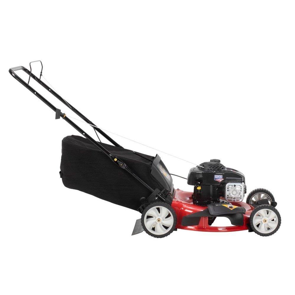 Yard Machines 21x22 3-in-1 GAS Push Mower with Rear Bag, Mulching, Side-Discharge Capabilities 140cc