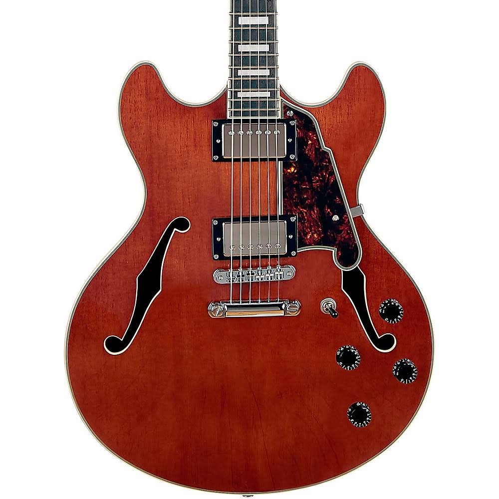 D'Angelico Premier Series DC Boardwalk Semi-Hollow Electric Guitar with Seymour Duncan Humbuckers Walnut Stain 194744288708