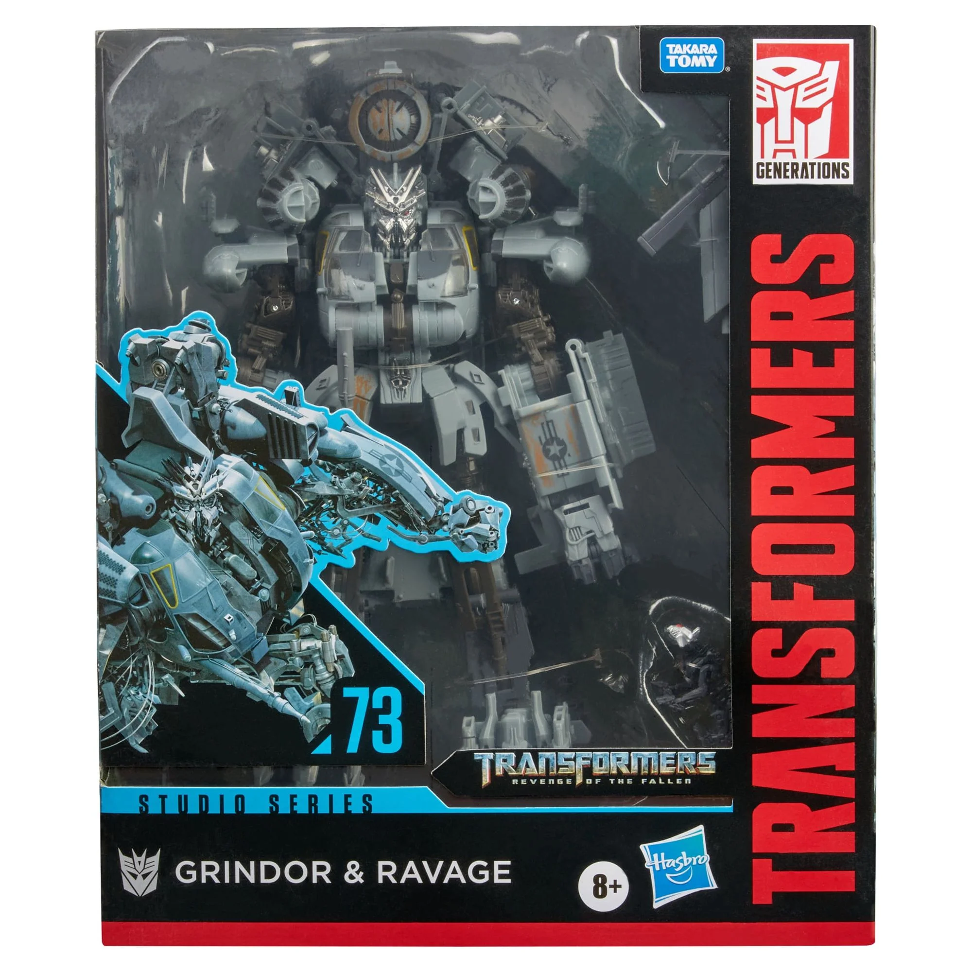 Transformers: Studio Series Grindor and Ravage Kids Toy Action Figures for Boys and Girls (4")