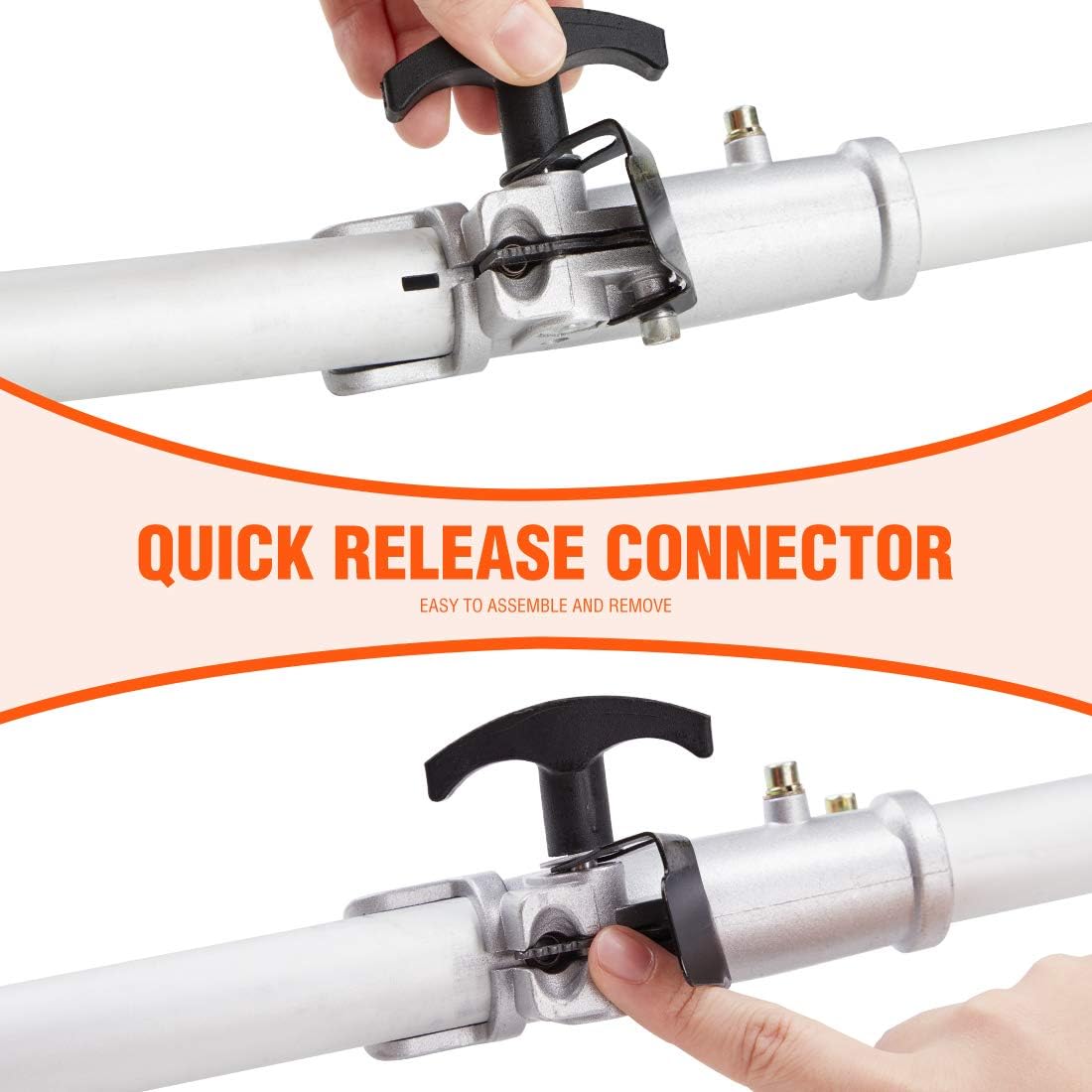 MAXTRA Gas Powered Pole Saw, 90-180 Rotatable Cordless Extension Chainsaw for Tree Trimming with 3.6ft Extension Pole Reach to 16 feet for Tree Limb Branches Pruning