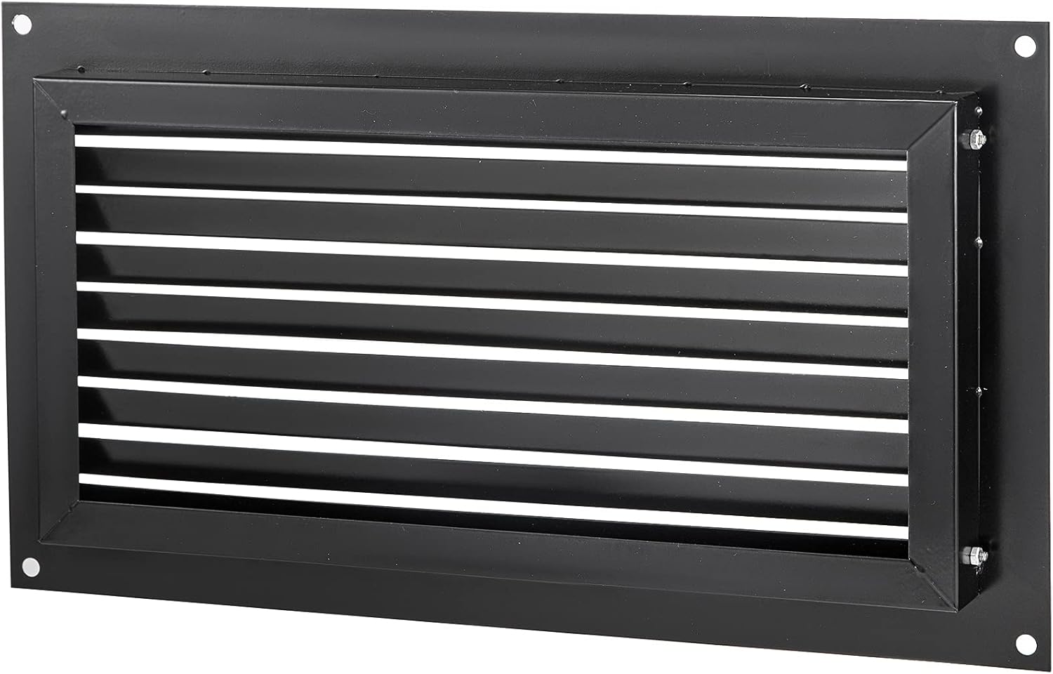 VEVOR Foundation Flood Vent, 8" Height x 16" Width Flood Vent, to Reduce Foundation Damage and Flood Risk, Black, Wall Mounted Flood Vent, for Garages & Full Height Enclosures