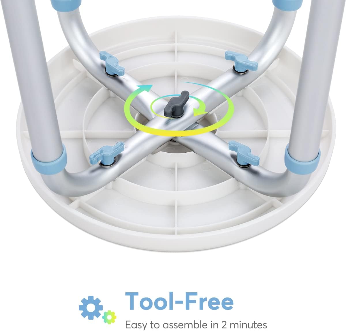 OasisSpace Heavy Duty Rollator Walker & 360 Degree Rotating Shower Chair