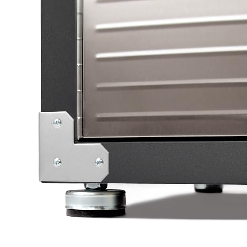 Seville Classics UltraHD Solid Steel Lockable Metal Storage Cabinet Locker Organizer, w/Adjustable Shelves for Garage, Warehouse, Office, Classroom, Granite, 48" W x 24" D x 72" H