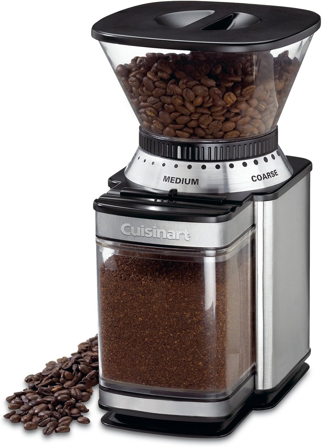 Cuisinart DBM-8 Supreme Grind Automatic Burr Mill and Coffee Maker by, 14-Cup Glass Carafe, Fully Automatic for Brew Strength Control & 1-4 Cup Setting, Stainless Steel, DCC-3200P1