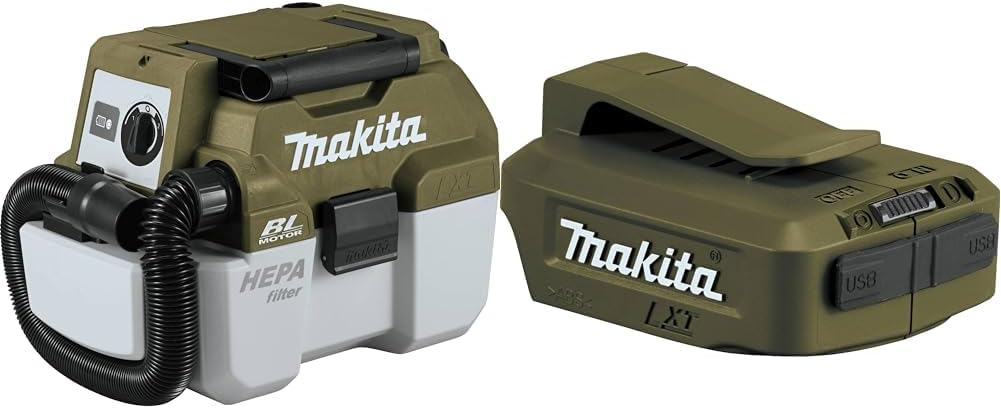 Makita ADCV11Z Outdoor Adventure 18V LXT Brushless Wet/Dry Vacuum, Tool Only with Bonus Outdoor Adventure 18V LXT Cordless Power Source