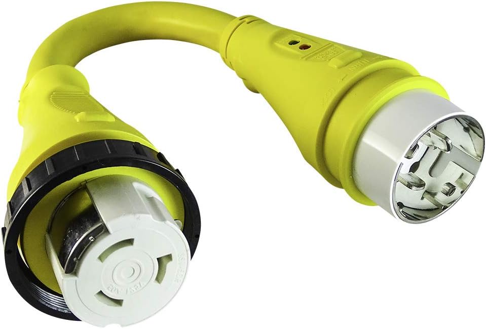 Marvine Cable Shore Power Adapter Marine 50A SS2-50P to Marine 30A L5-30R Dogbone 1.5Ft