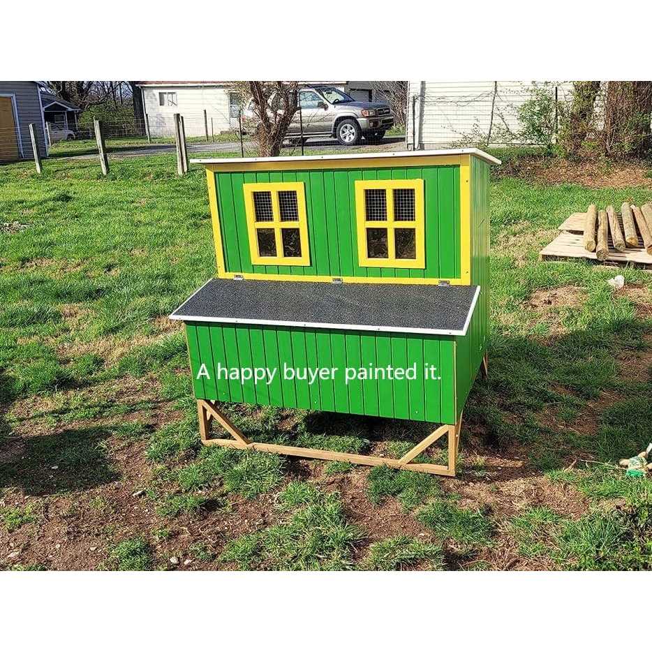 Omitree Large Wood Chicken Coop Hen House 4-8 Chickens 4 Nesting Box - Pet Supplies online store
