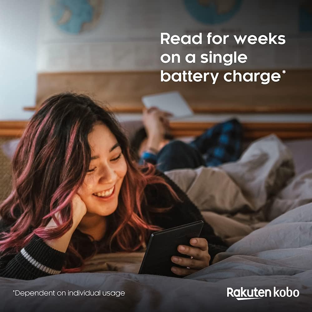 Kobo Clara HD | eReader | 6” Glare Free Touchscreen | Adjustable Brightness & Colour Temperature | eBooks | WiFi | 8GB of Storage | Carta E Ink Technology | Black