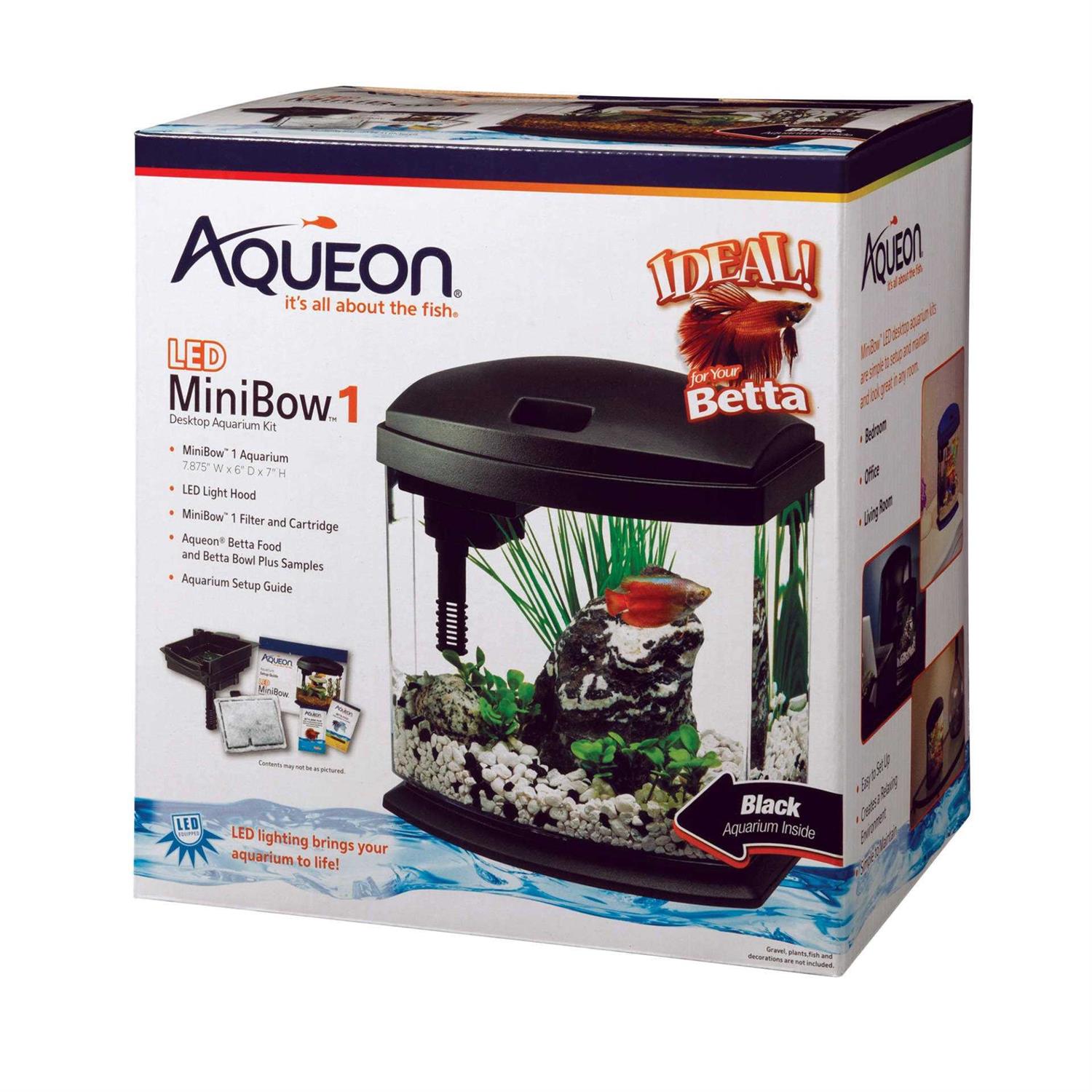 Aqueon LED MiniBow SmartClean Aquarium Kit - Pet Supplies online store