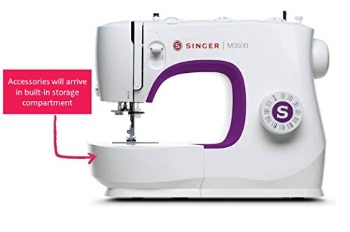 SINGER | M3500 Sewing Machine With Accessory Kit & Foot Pedal - 110 Stitch Applications - Simple & Great for Beginners